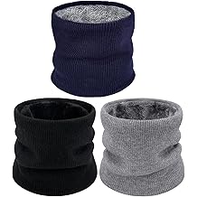 3 Pack Neck Warmer Gaiters for Men Women Windproof Warm Thermal Fleece Face Ski Mask Winter Scarf for Cold Weather