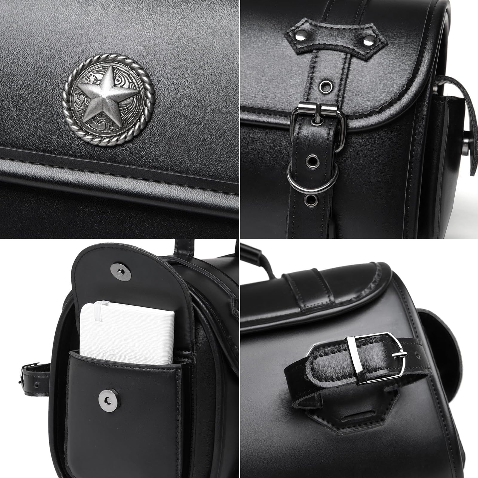 Borse Laterali Moto per Fantic Caballero Flat Track125 250 500 Rally/Scrambler 500, Impermeabile Borsa da Viaggio Borse da Sella e in Pelle, Borsa Portaoggetti per Moto Kit di Strumenti