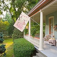 Vista 5 de INNORU Bandera de jardín con texto en inglés "It's a Girl", letrero de fiesta de revelación de género, letrero de bienvenida para baby shower