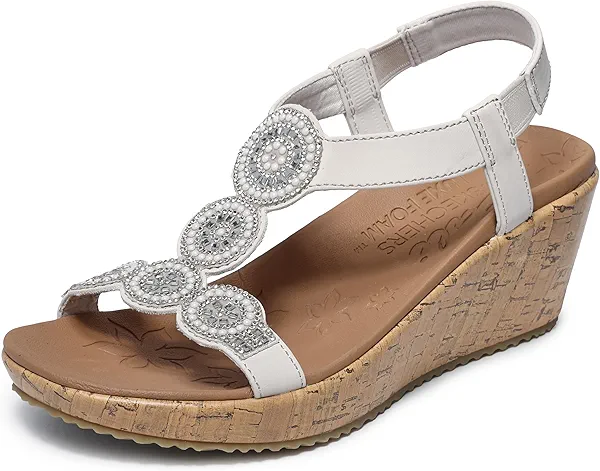 Skechers Women's Beverlee-Date Glam Sandal Wedge