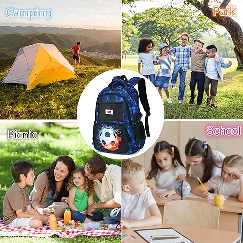 Miniatura 3 de Bluboon Mochila escolar para niños, adolescentes, mochila para laptop de 15 pulgadas con bolsa de almuerzo, estuche para lápices, mochila para