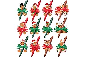 24 Sets Christmas Sticky Notes with Pens and Ribbons for a Jolly Holiday Season