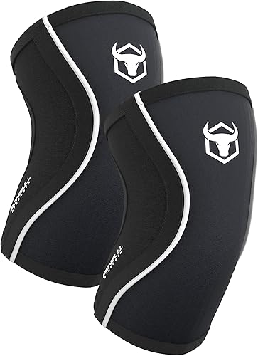 Miniatura 1 de Iron Bull Strength Rodilleras de 0.197 in (par) para levantamiento de pesas y entrenamiento cruzado, rodilleras de alto rendimiento para