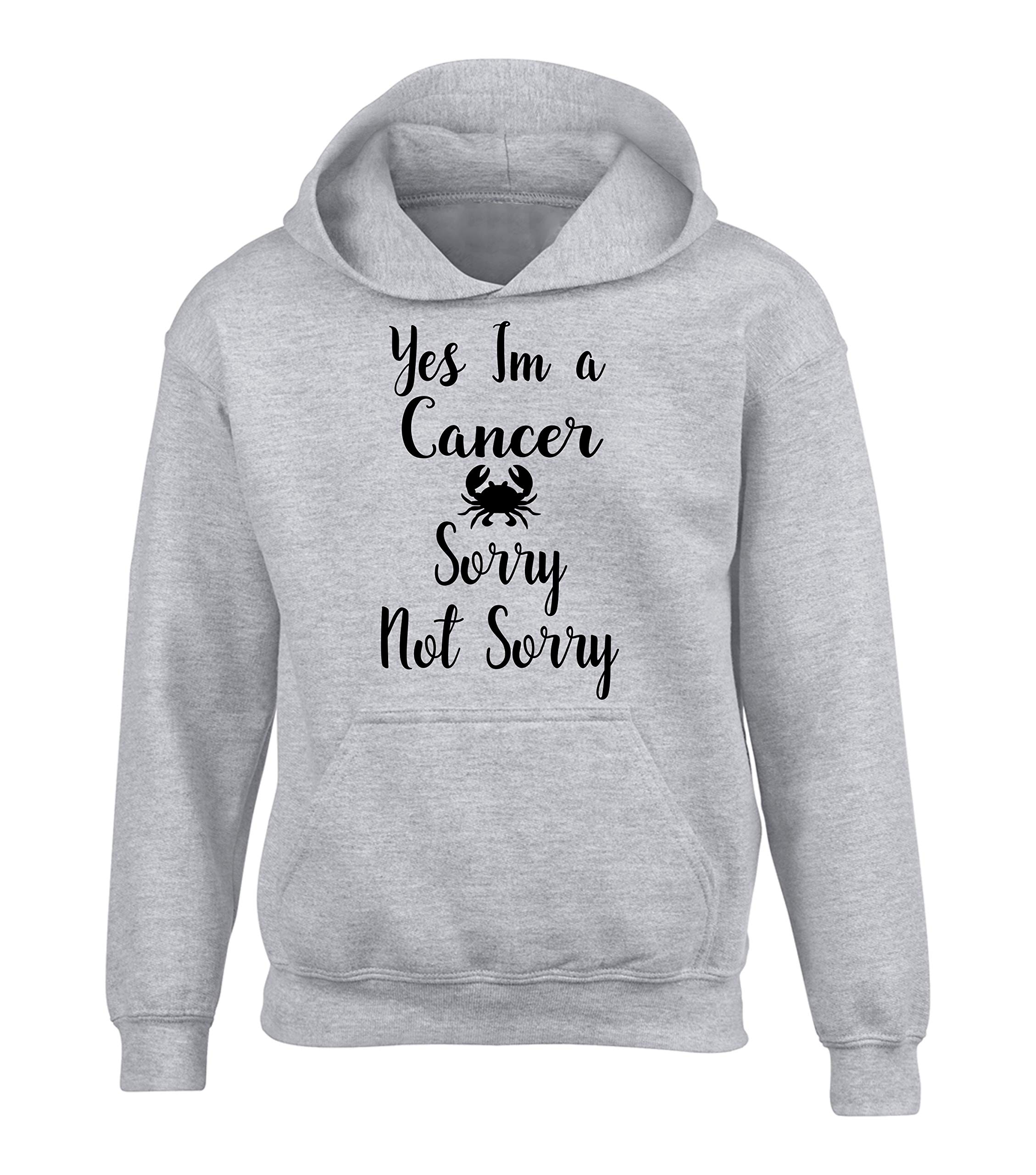 Sweat Cancer gris Edward Sinclair 7-8 ans avec capuche doublée