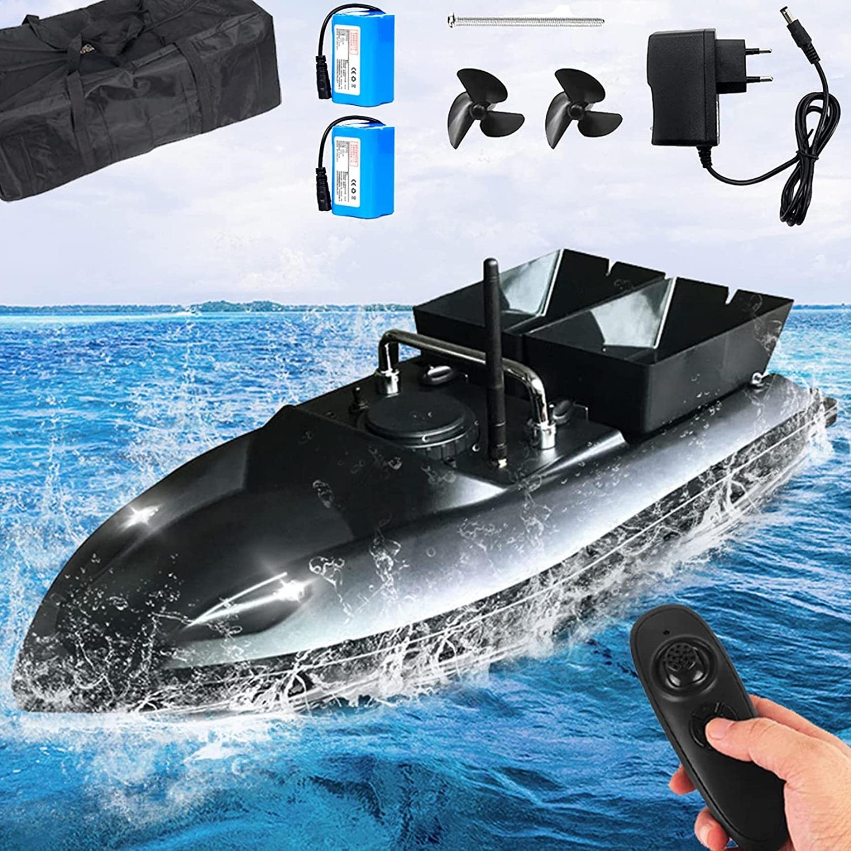 Łódka z przynętą, łodzie z przynętą do połowu karpi, łodzie z przynętą, inteligentna łódź paszowa, przynęta na ryby RC boot, bezprzewodowa zdalnie sterowana łód