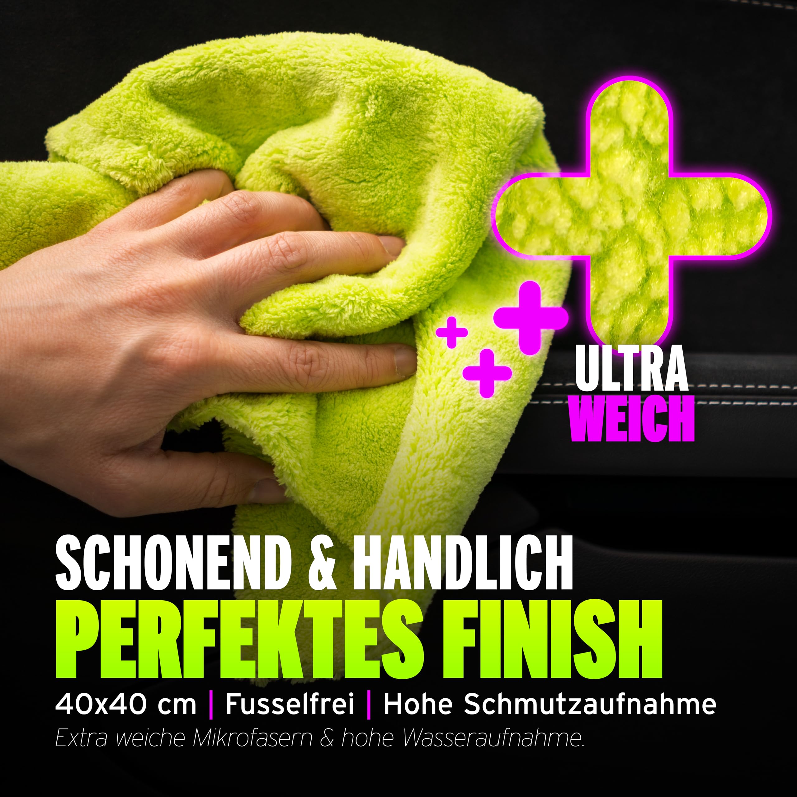 autopflege Koch Chemie Pol Star Kit de nettoyage pour textile et cuir et alcantara 1 l + vaporisateur + distributeur de mousse + tampon de gommage + brosse + 2 chiffons en microfibre | Nettoyant