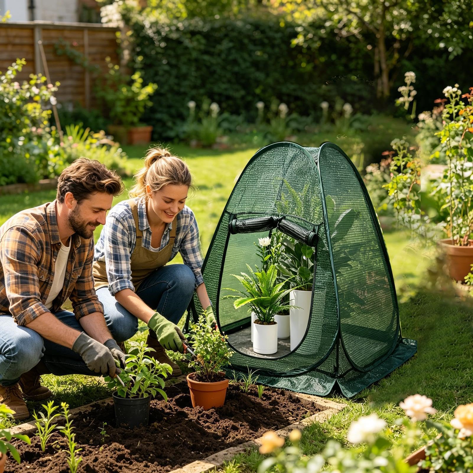 Filet protecteur en 71 x 71 x 81 cm en Respirante Avec Zip Et Pliable