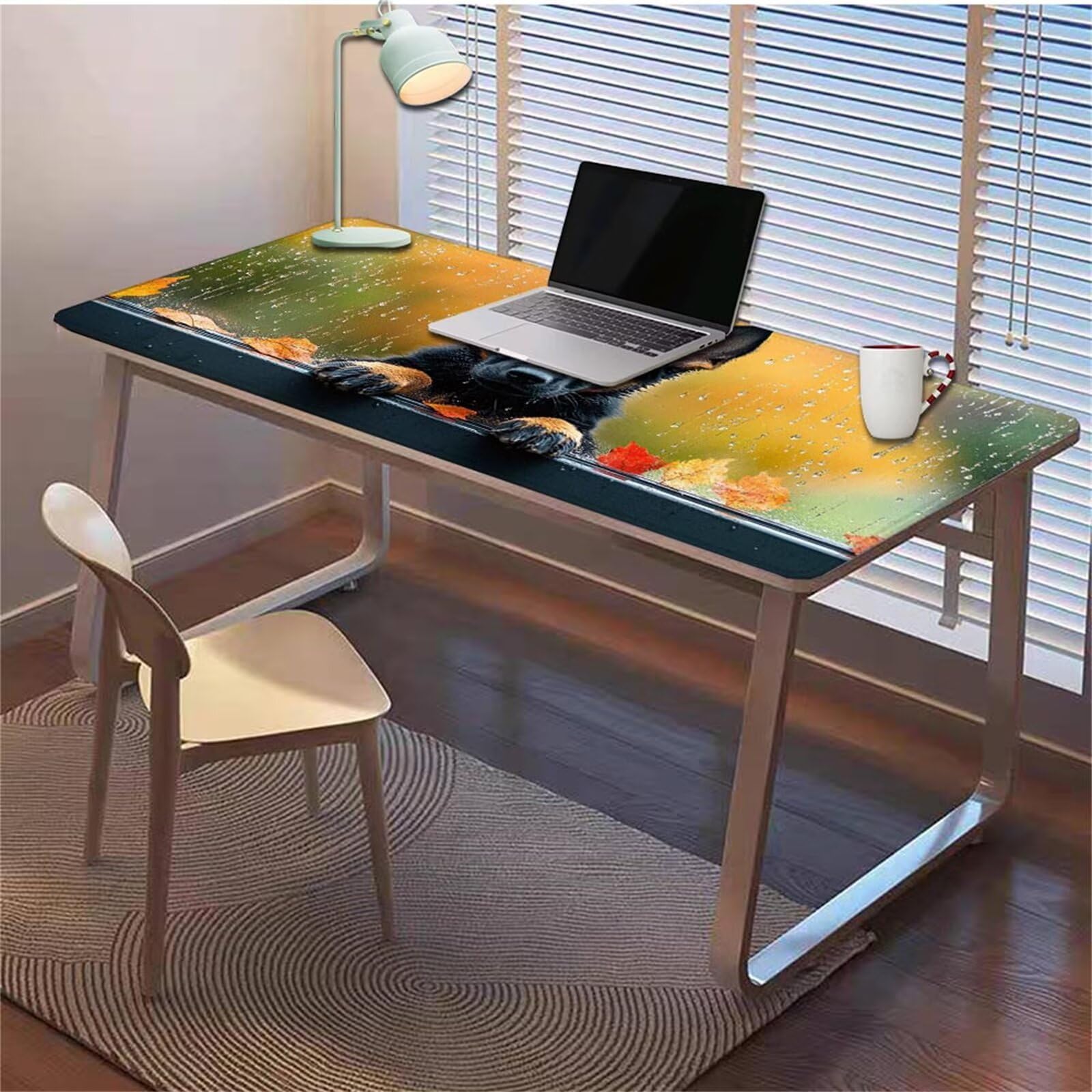 Gamingowa podkładka pod mysz 1200 x 600 x 3 mm, XXL, wodoszczelna, odporna na ścieranie, z przyszytymi krawędziami, żółta, podkładka na biurko, poprawia prędkość i precyzję, do komputera, laptopa