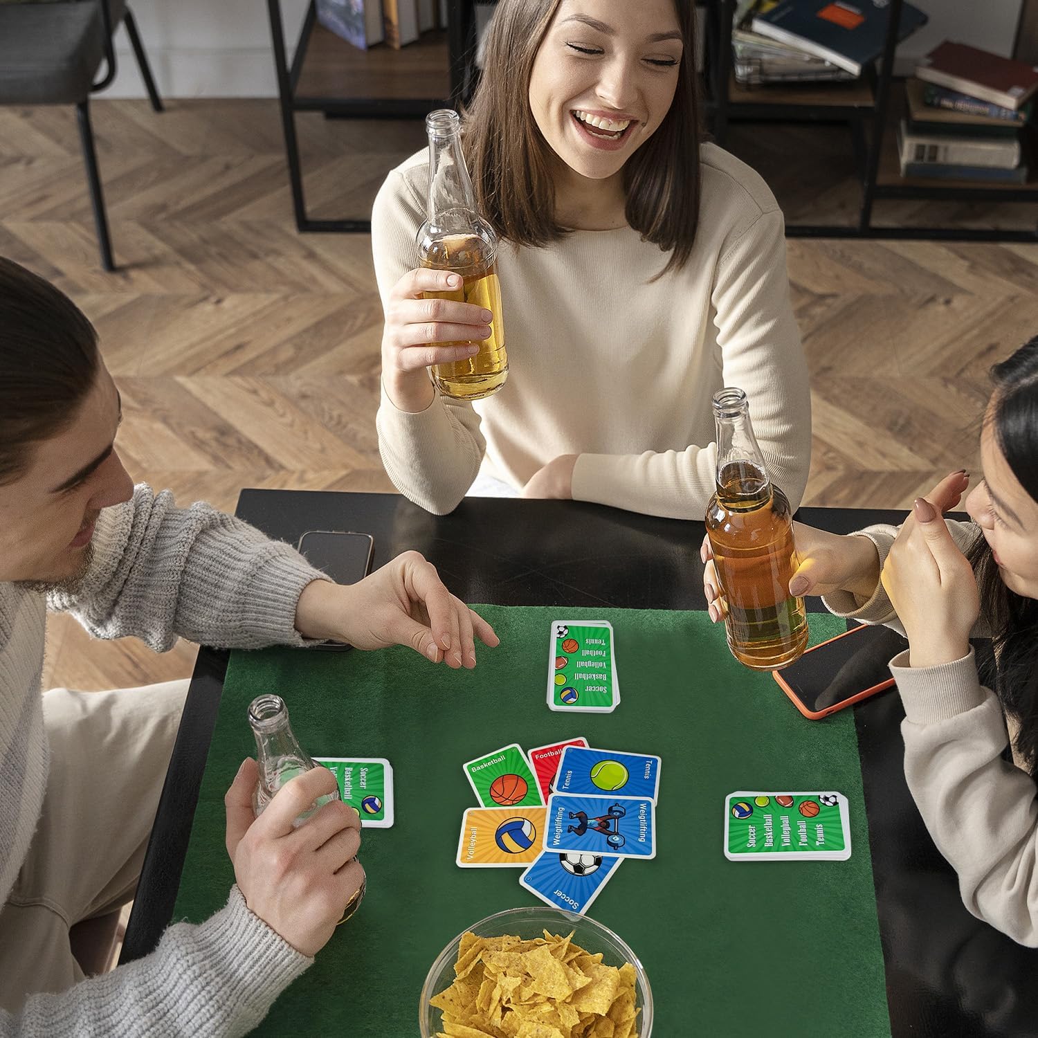 Sports Card Game - Soccer Basketball Volleyball Football Tennis - Speed-Matching Board Games for Adults Wildly Entertaining & Easy to Learn for Travel, Camping, Party, Game Night - 2-8 Players image 7 of 7 B0F21KC1V1