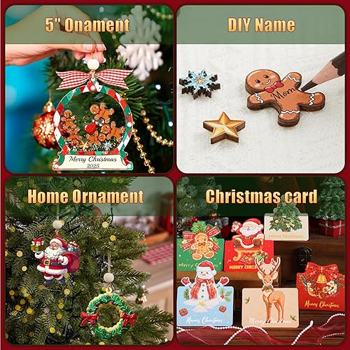 Miniatura 4 de Adornos de Navidad personalizados de 5 pulgadas 2025 para familias de 2, 3, 4, 5, 6, 7, 8, 9, 10, 11, 12, 13, 14 miembros, decoración de pan de