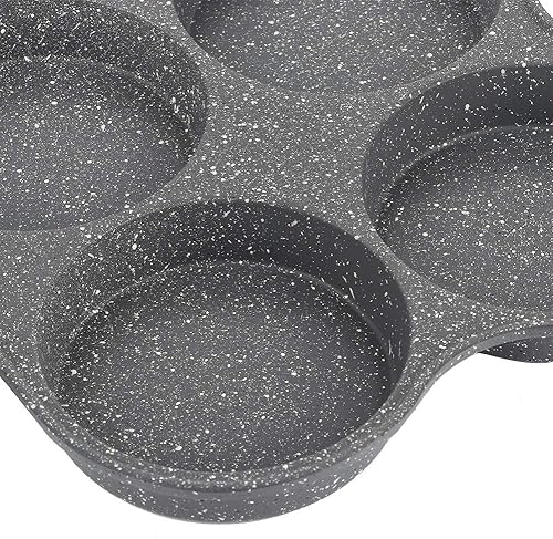 Miniatura 5 de Sartén para huevos, sartén antiadherente para tortillas de 4 tazas, sartén de 4 agujeros para hacer panqueques de huevos, sartén de aluminio para
