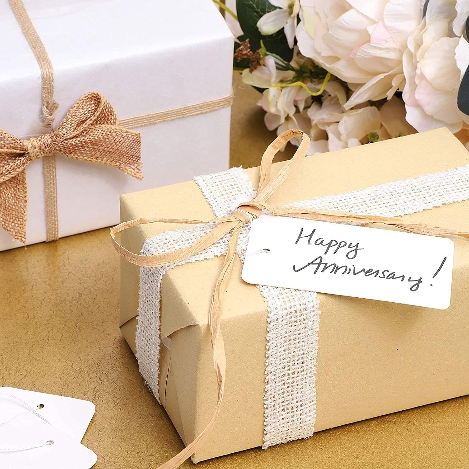 Juvale Paper Hang Gift Tags with String Attached (500 Pack), White : Office Products