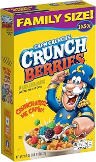 Cap'n Crunch Crunch Berries Cereal 20.5oz Box - Sweet Berry Crunch Breakfast Favorite