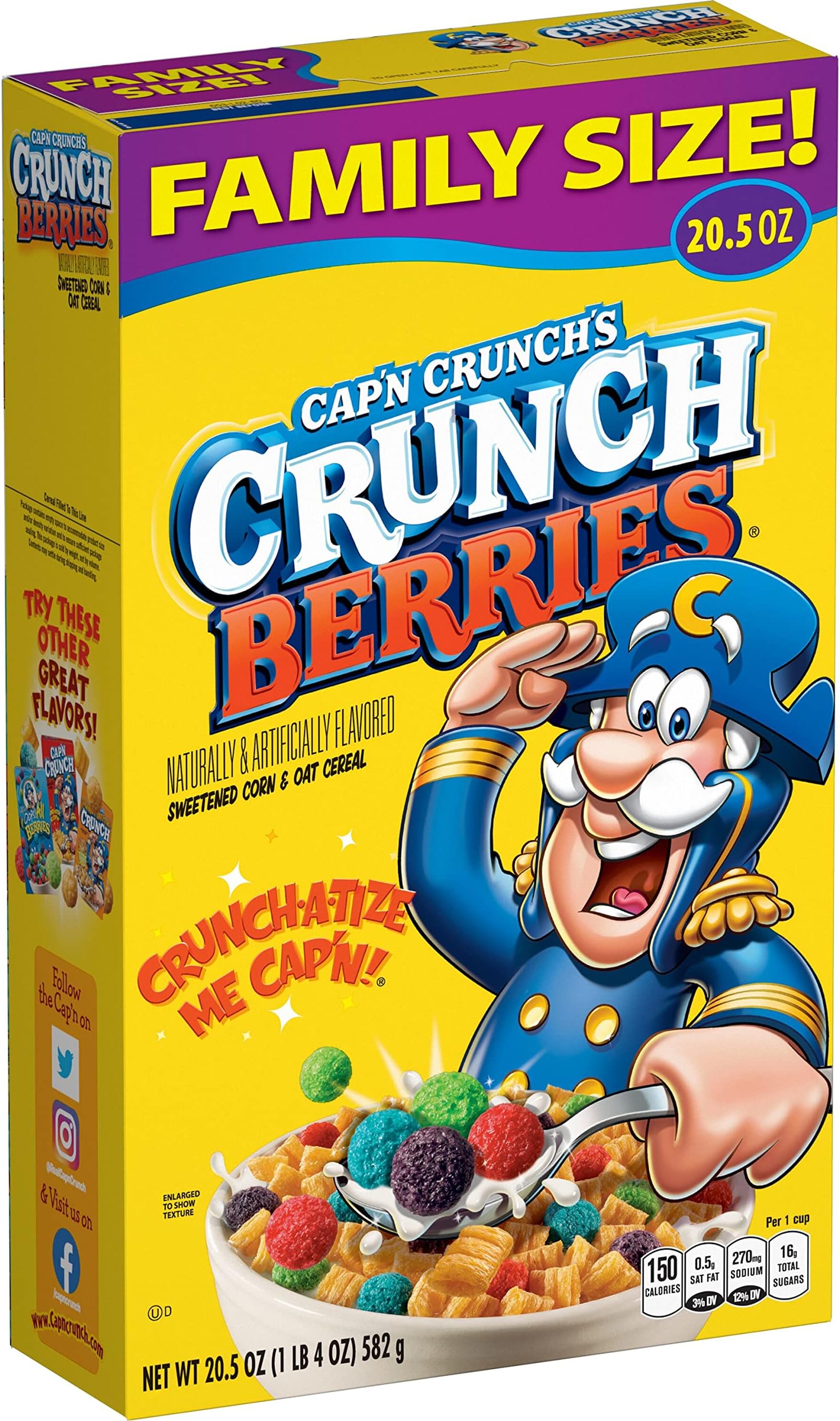 Cereal, Crunch Berries, 20.5oz Box