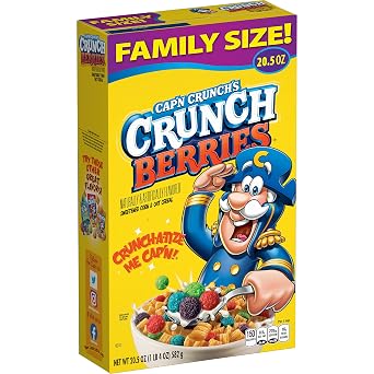 Capn Crunch Cereal, Crunch Berries, 20.5oz Box
