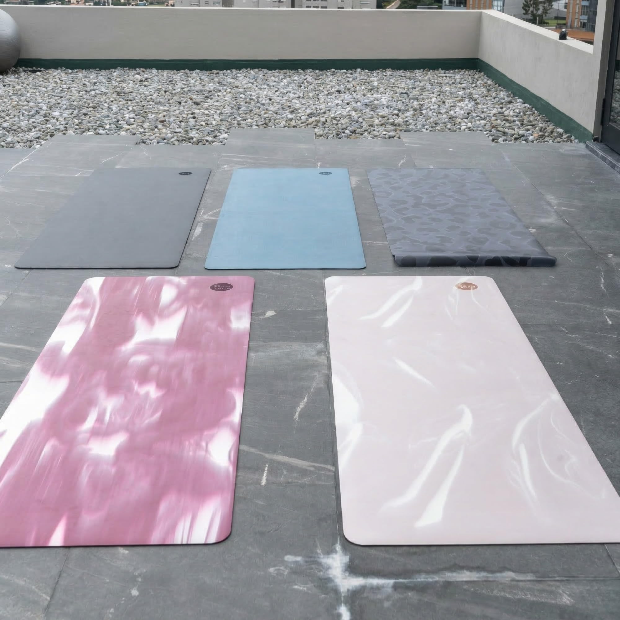 Ucan Yogamatte, rutschfest, 183 x 68 cm, 5 mm dicke Matte für Pilates, Barre, HIIT und funktionales Training, umweltfreundliche PU-Oberfläche