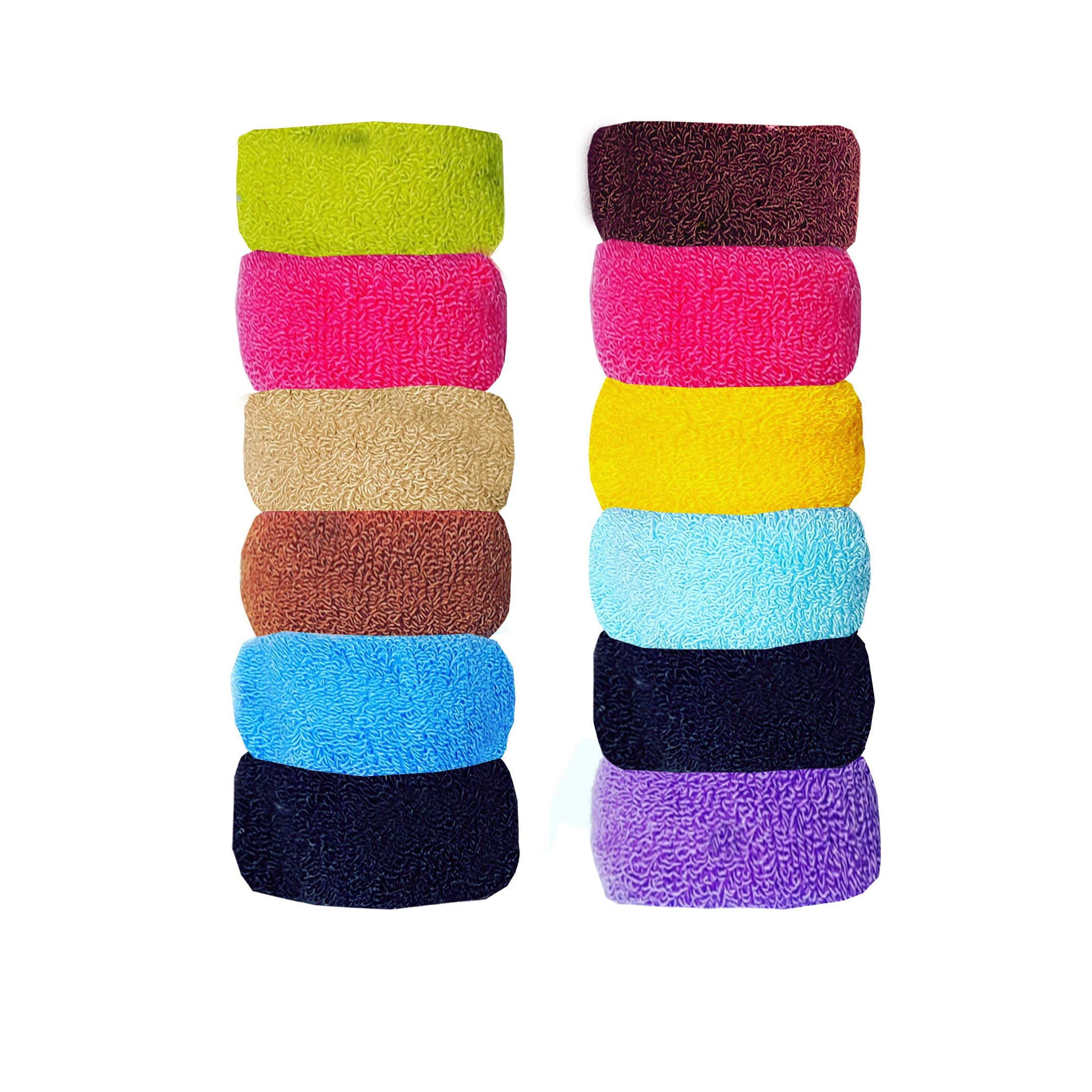 TRIPIN Thick Rubber Bands Hair Band Cottonthread, Extra Soft Colorful Bun Ponytail Holders for Girls and Women Multi-Colored (8CM) - Pack of 12 (Multi Color) (B09B2HFCG1) Amazon Price History, Amazon Price Tracker