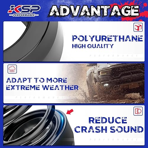 Miniatura 3 de KSP Kit de nivel de 3 pulgadas para Dodge Ram 1500 2WD 1994-2018, espaciadores de resorte helicoidal delantero de 3 pulgadas compatibles con Ram