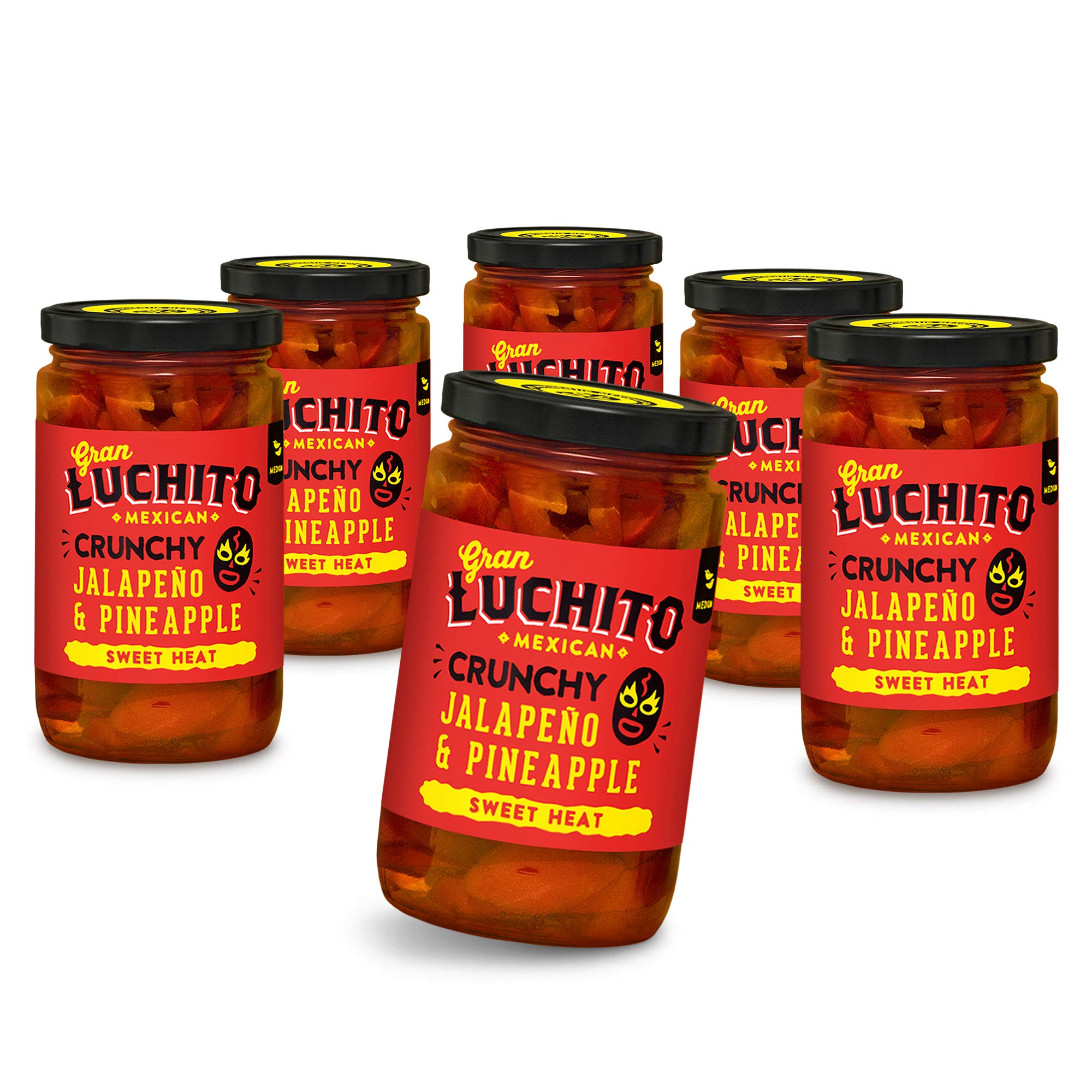 Gran Luchito Mexikanische rote Jalapeño und Ananas 215g (6er-Pack)