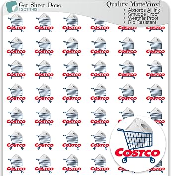 Grocery Shopping Planner Stickers 54 Vinyl Labels for Food Prep, Meal Planning, Supermarket Runs, Budget Tracking, Weekly Lists, Functional Bullet Journaling 1/2