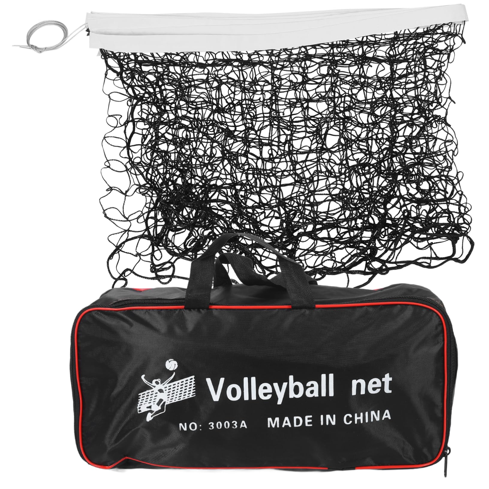 Red de Voleibol Portátil para Playa y Aire Libre, Negra | Plegable, Malla Pequeña, Poliéster, Instalación Sencilla, Incluye Bolsa de Transporte