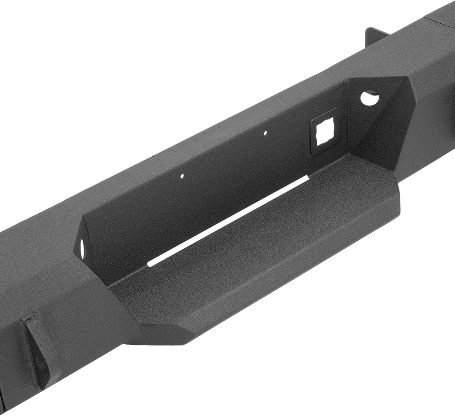 HECASA Rear Bumper Assembly Compatible with 1999-2007 Chevy Chevrolet Silverado 2500 3500 HD & GMC Sierra 2500 3500 HD w/LED Lights Steel Powder Coated
