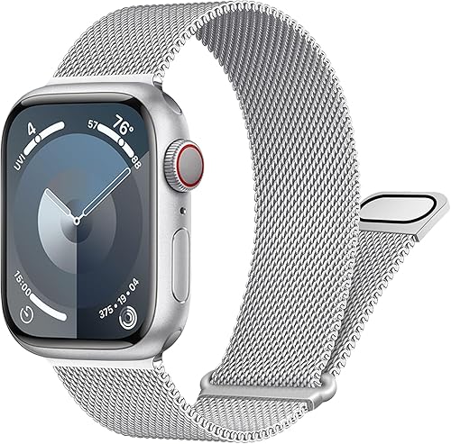 Correa milanesa para Apple Watch Band 1.575 in 1.614 in 1.732 in 1.772 in 1.496 in 1.929 in Ultra 2 1.654 in mujeres hombres, pulseras de malla