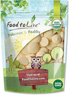 12 Vegan Alkaline Recipes for Clean Balanced Eating 37 Food to Live Organic Cacao Butter Wafers, 8 Ounces – Non-GMO, Raw, Pure,...