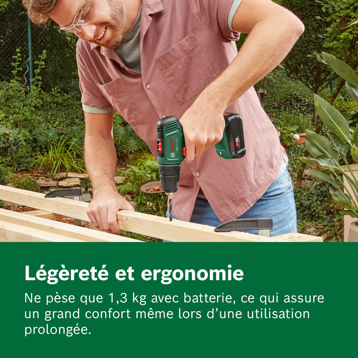 Bosch Perceuse-visseuse sans fil EasyDrill 18V-40 1 batterie 2,0 Ah 18 V coffret de transport