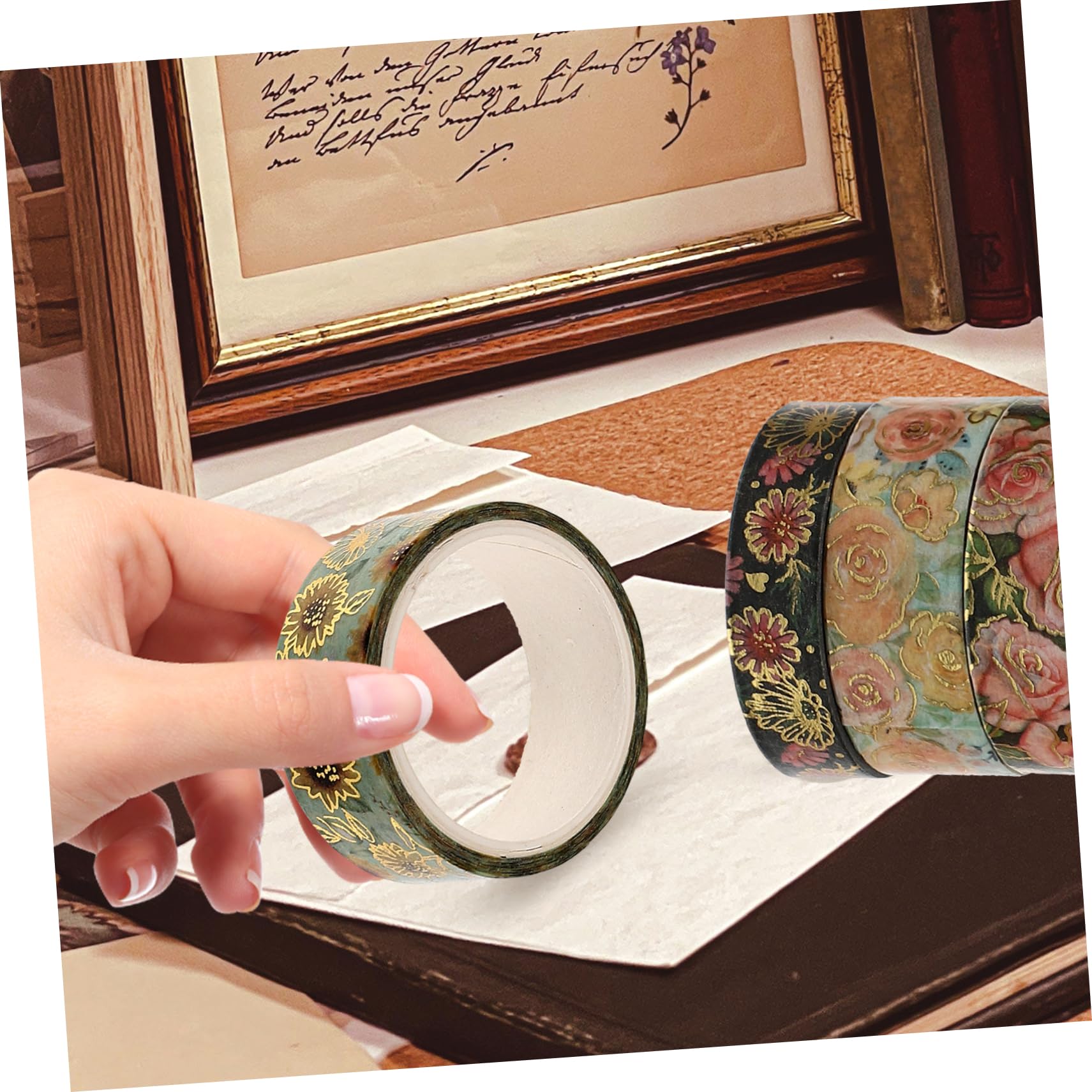 STOBOK 54rollen Washi Tape Mit Goldprägung Und Blumenmuster Dekorative Klebebänder Für Scrapbooking Tagebuch Und Kreative Bastelprojekte Vielseitige Verwendungsmöglichkeiten