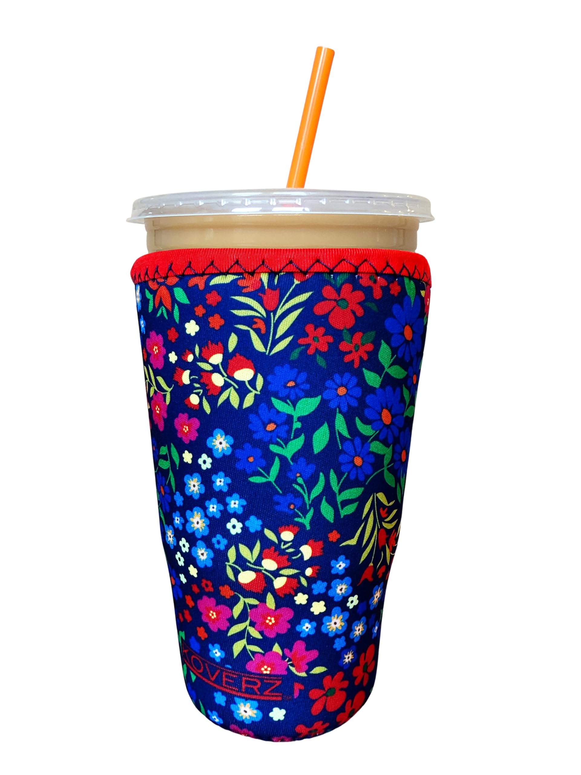 Iced Coffee Sleeve, Insulated Neoprene Cup Sleeve, Fits a 32 Oz. Coffee Cup, Washable and Reusable, Iced Coffee Accessories, Large Monet