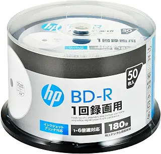 ヒューレット・パッカード(HP) 1回録画用 ブルーレイディスク BD-R 25GB 50枚インクジェットプリンタ対応 ホワイト 片面1層 1-6倍速 VBR130RP50SH1