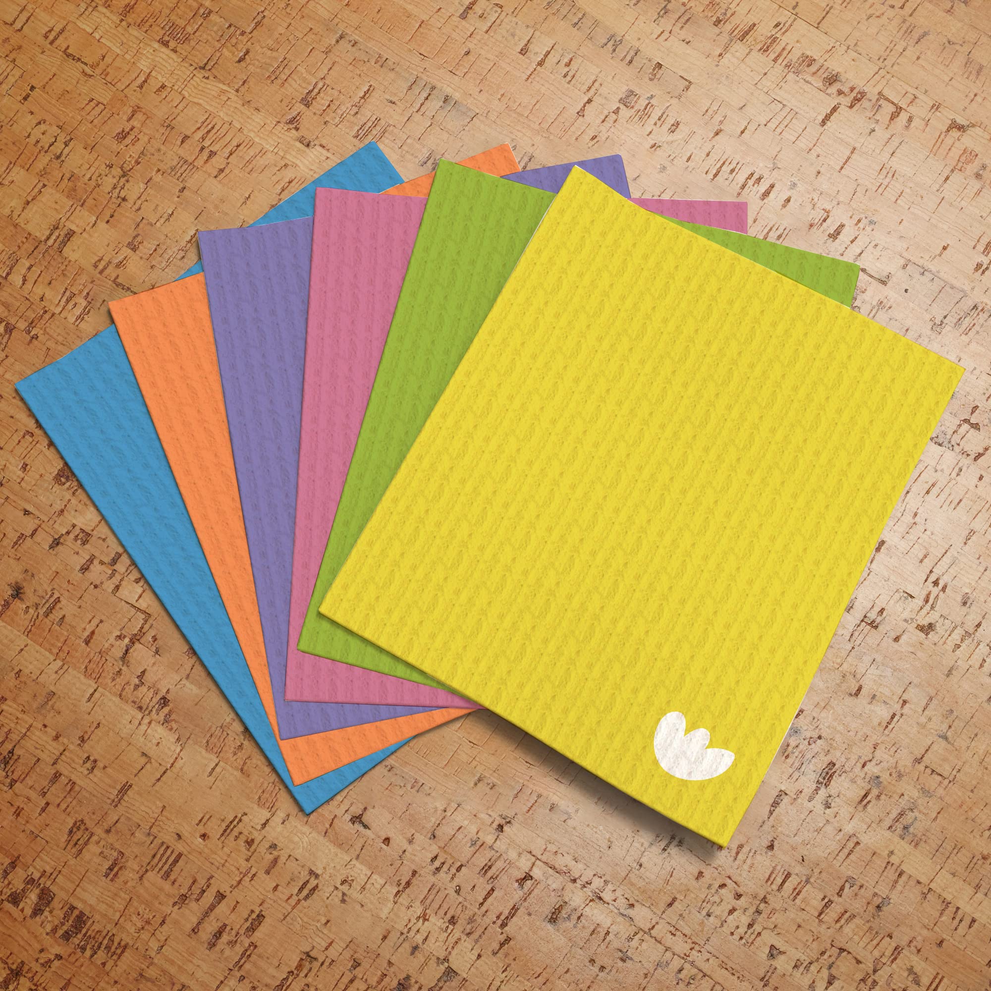 Strofinacci svedesi in spugna compostabile, confezione da 12 pezzi, colori vivaci assortiti in tinta unita, riutilizzabili, per cucina, banconi e lavare i piatti, cotone cellulosa ecologico