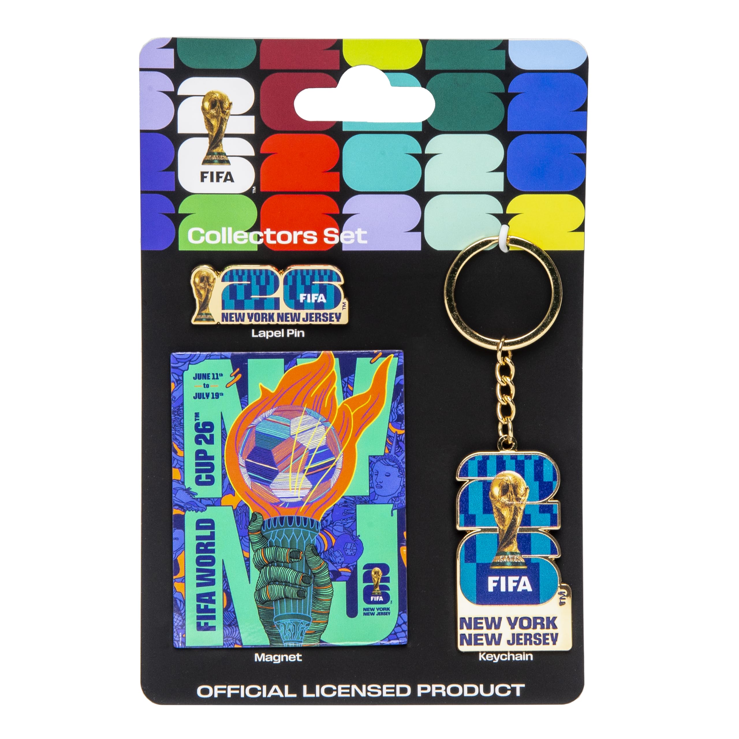 FIFA World Cup Host City Collector's Set – Includes Lapel Pin, Keychain &amp; Magnet – Celebrates Your Favorite Host City