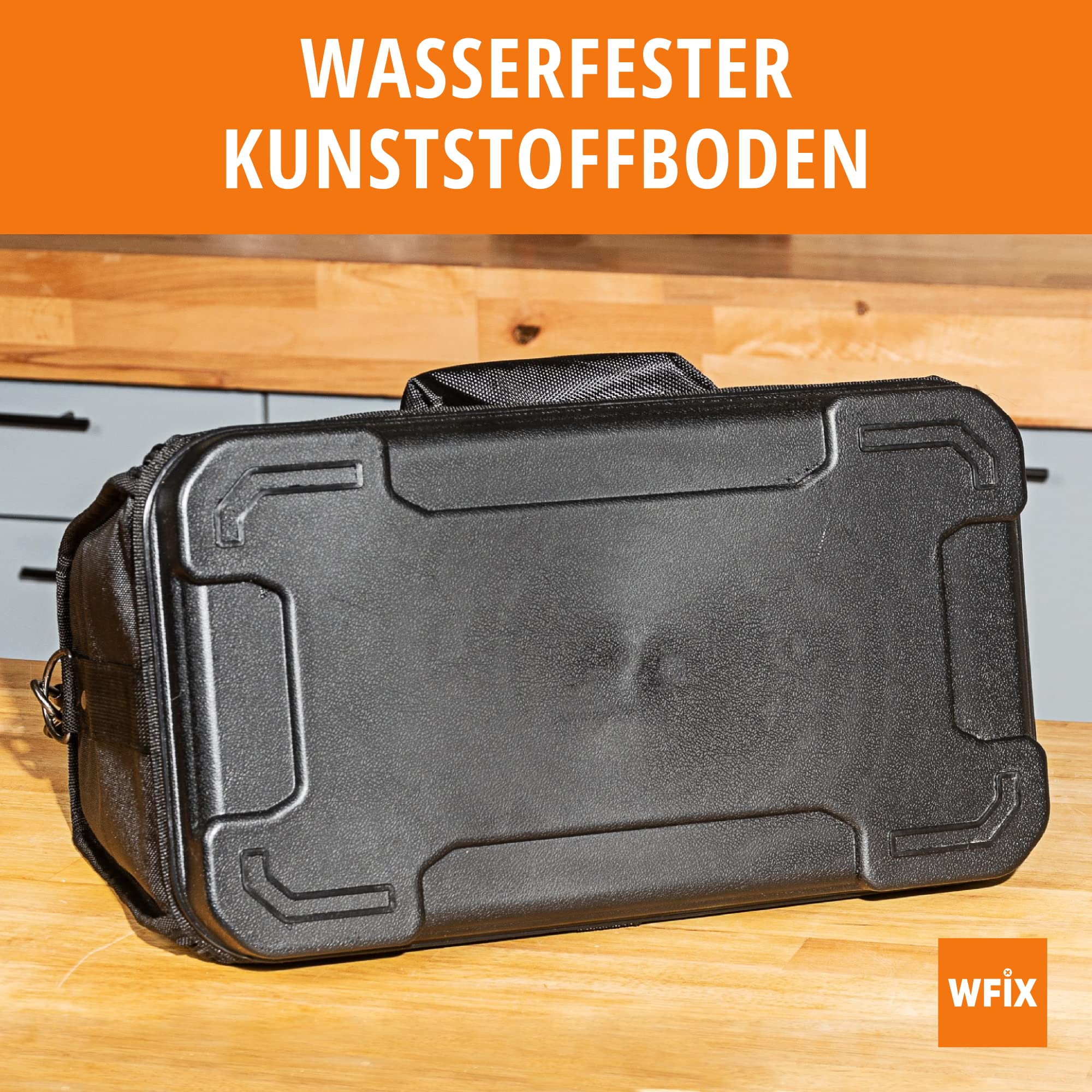 Wfix Bolsa de herramientas vacía pequeña tamaño M – 40 x 21 x 34 cm bolsa de trabajo profesional de plolyester D900