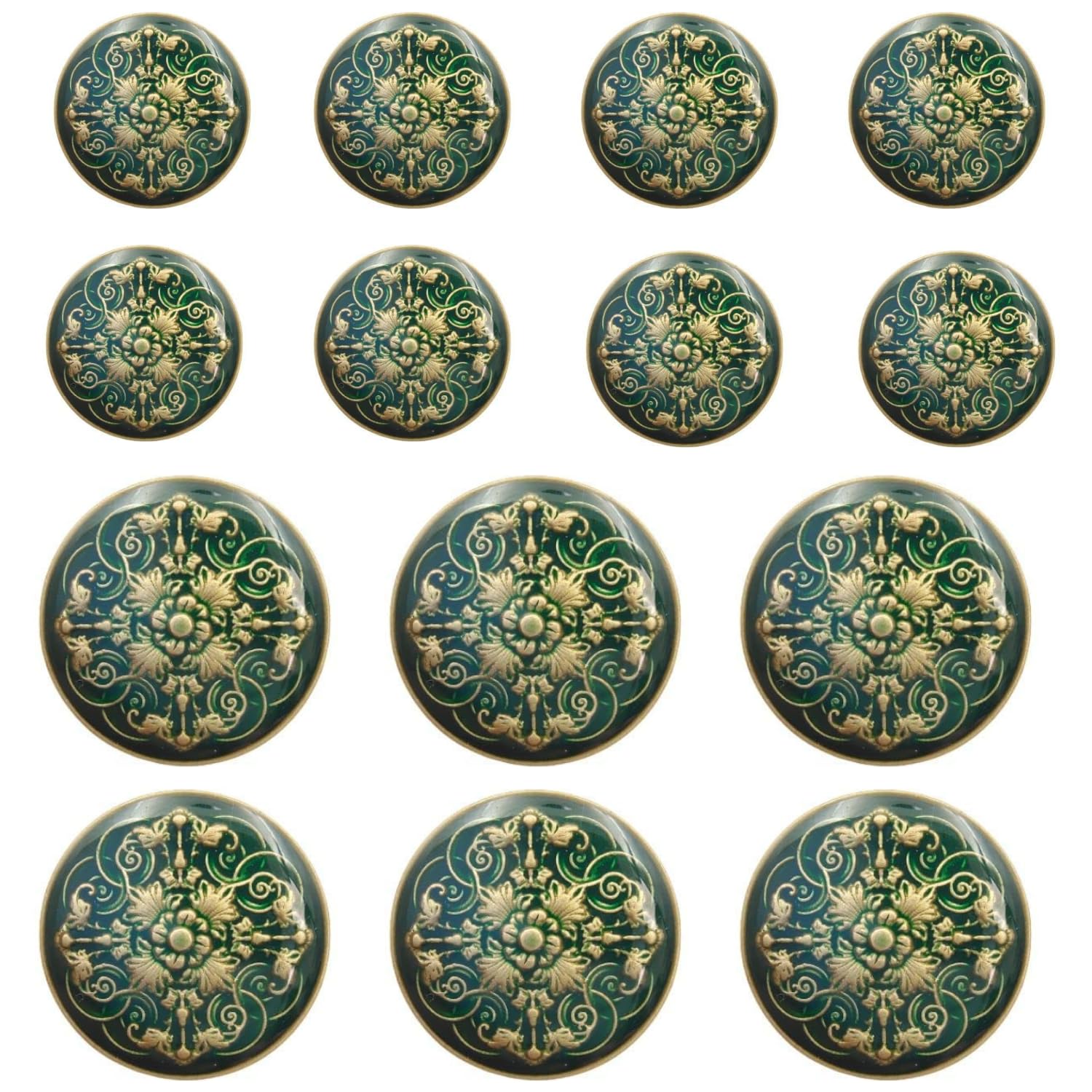 Ani Accessories Round Lucite Embedded Enameled Metal Set for Men Women Blazer Coat Uniform Shirt Suit Jacket Pack of 8 pcs Small 6 Pcs Long.-picture-30