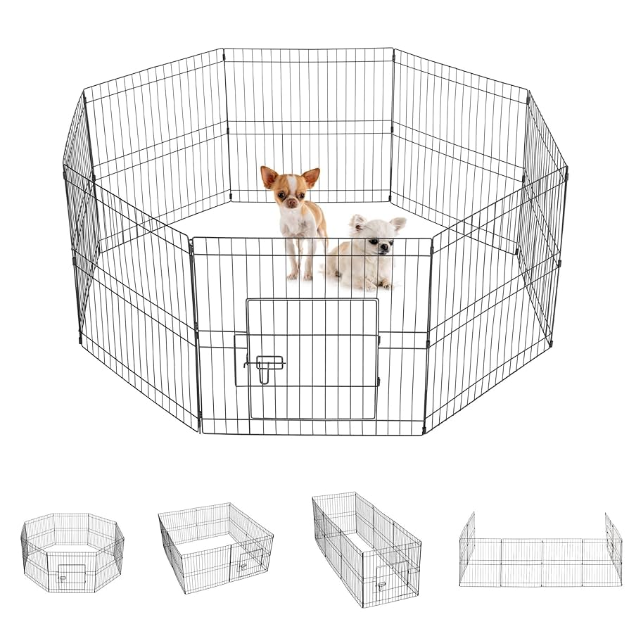 yaheetech ペットフェンス ペットゲージ ※25日ご購入なら即日発送対応 Amazon | Yaheetech ペットフェンス ペットサークル 高さ100cm