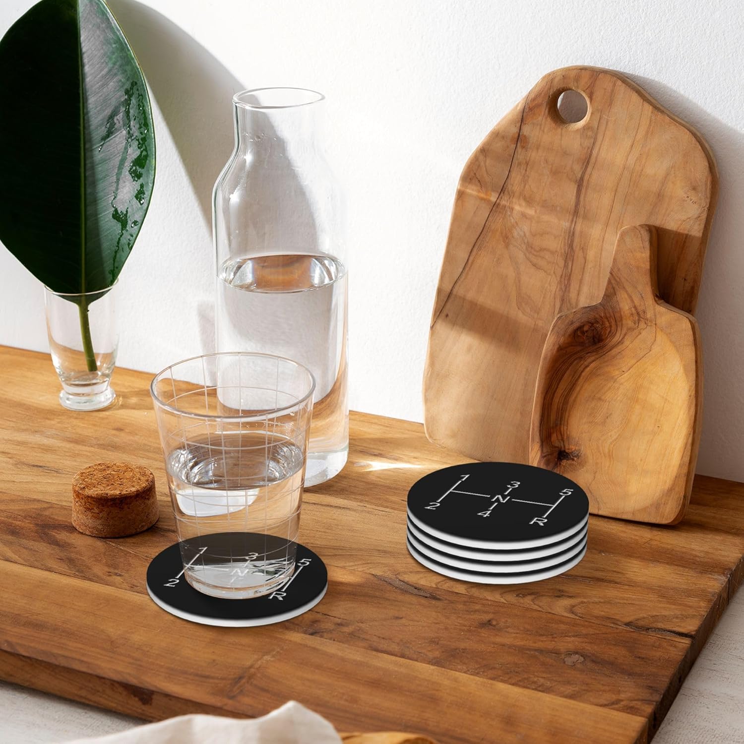 Racing Car Coasters for Drinks Set of 4, Absorbent Ceramic Drink Coasters for Coffee Table Wooden Table Cup Bar, 4 Inches - Image 6