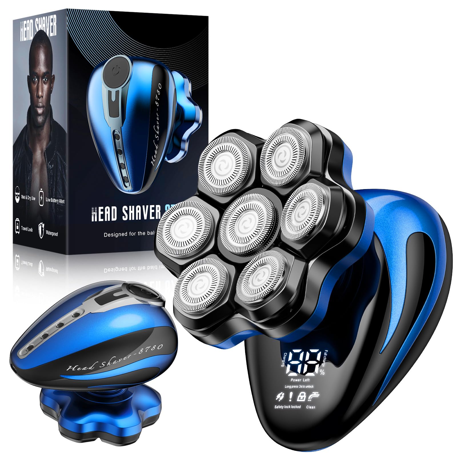 7D Bald Head Shaver Xcdgiogw