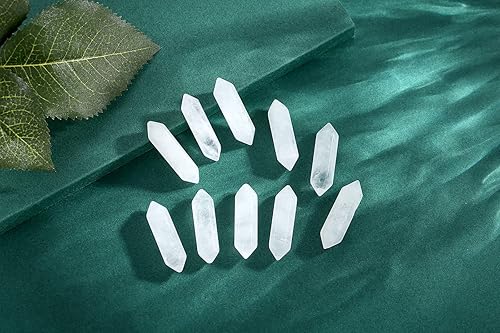 Miniatura 48 de Juego de 10 varitas de cristales curativos de ojo de tigre, piedras pulidas pulidas a granel naturales hexagonales puntiagudas Reiki de equilibrio