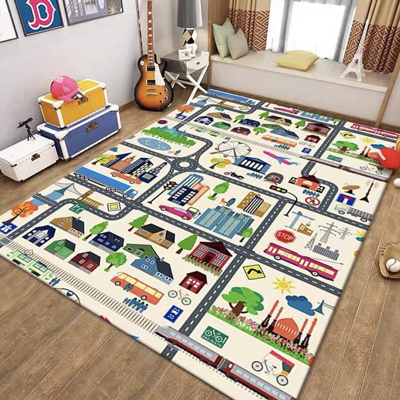 Alfombra natural suave al tacto con estética elegante y abstracta