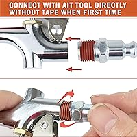 Vista 4 de Kit de Herramientas de Aire de 17 Piezas 3/8" X 25ft Kit de Manguera de Compresor de Aire de PVC Kit de Accesorios de Compresor de Aire