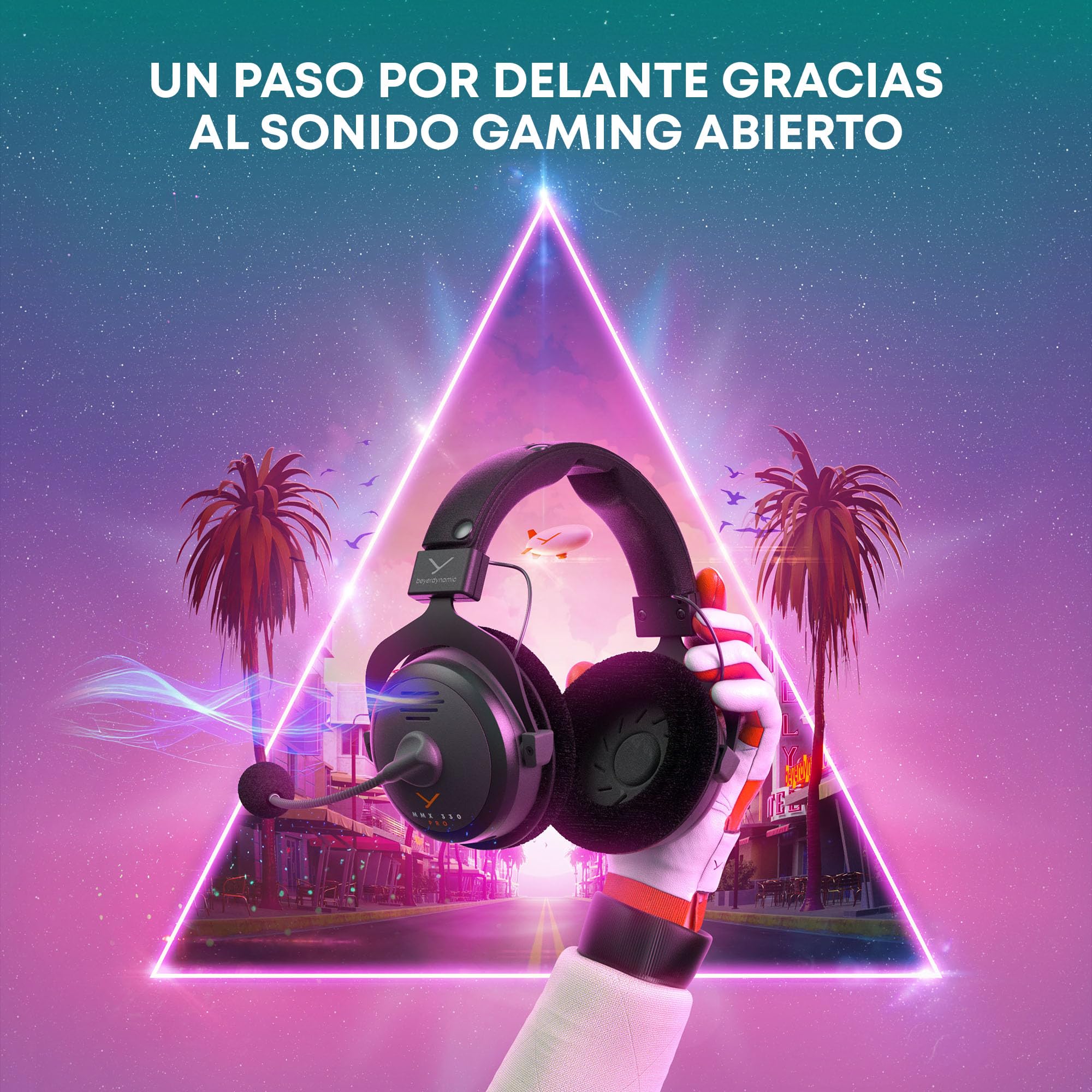 beyerdynamic MMX 330 Pro Auriculares para Juegos con Parte Posterior Abierta, Controladores Stellar.45 y micrófono de Condensador, Auriculares para Juegos con Cable Fabricados en Alemania