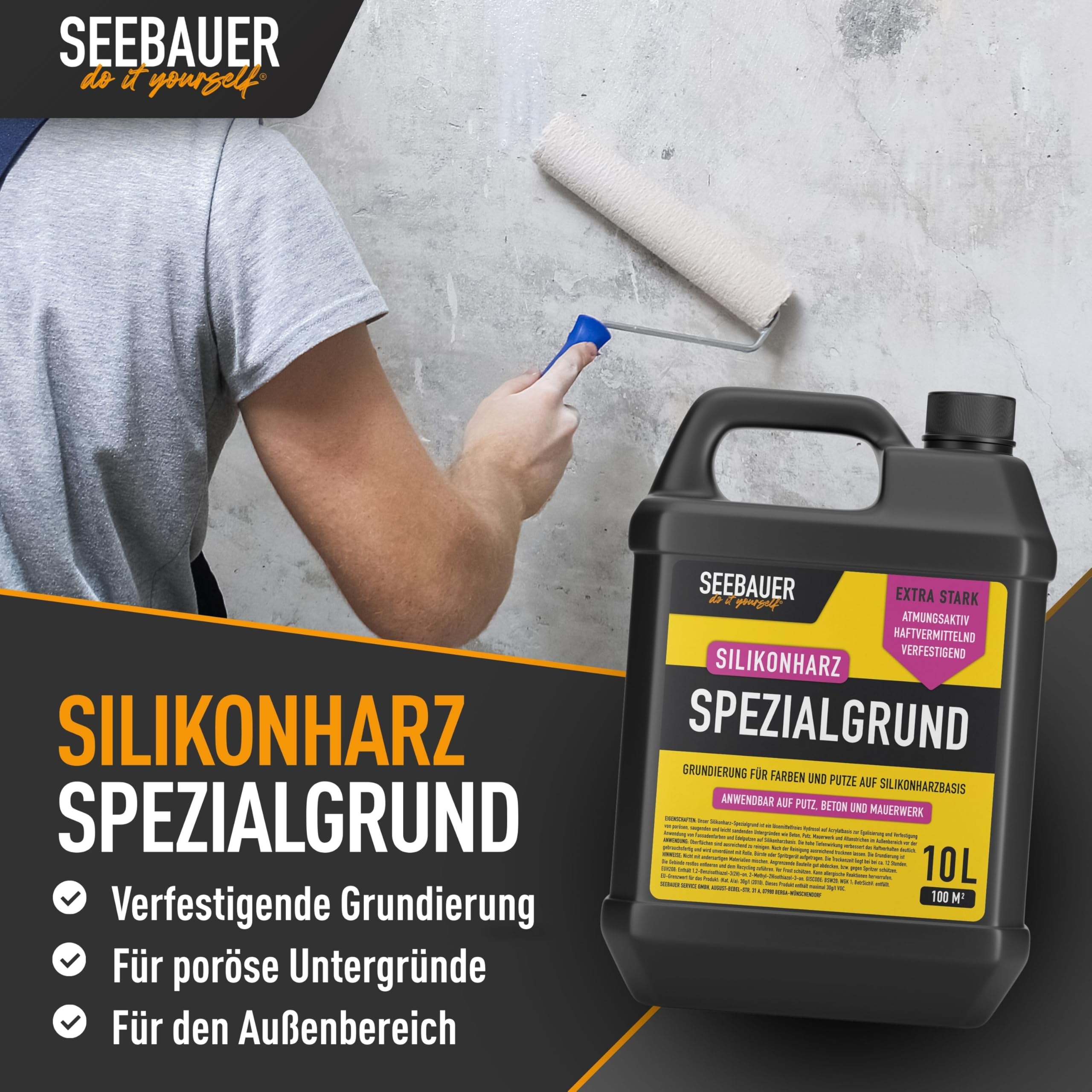 Silikonharz-Spezialgrund 10L - Grundierung für Fassadenfarben und Putze auf Silikonharzbasis