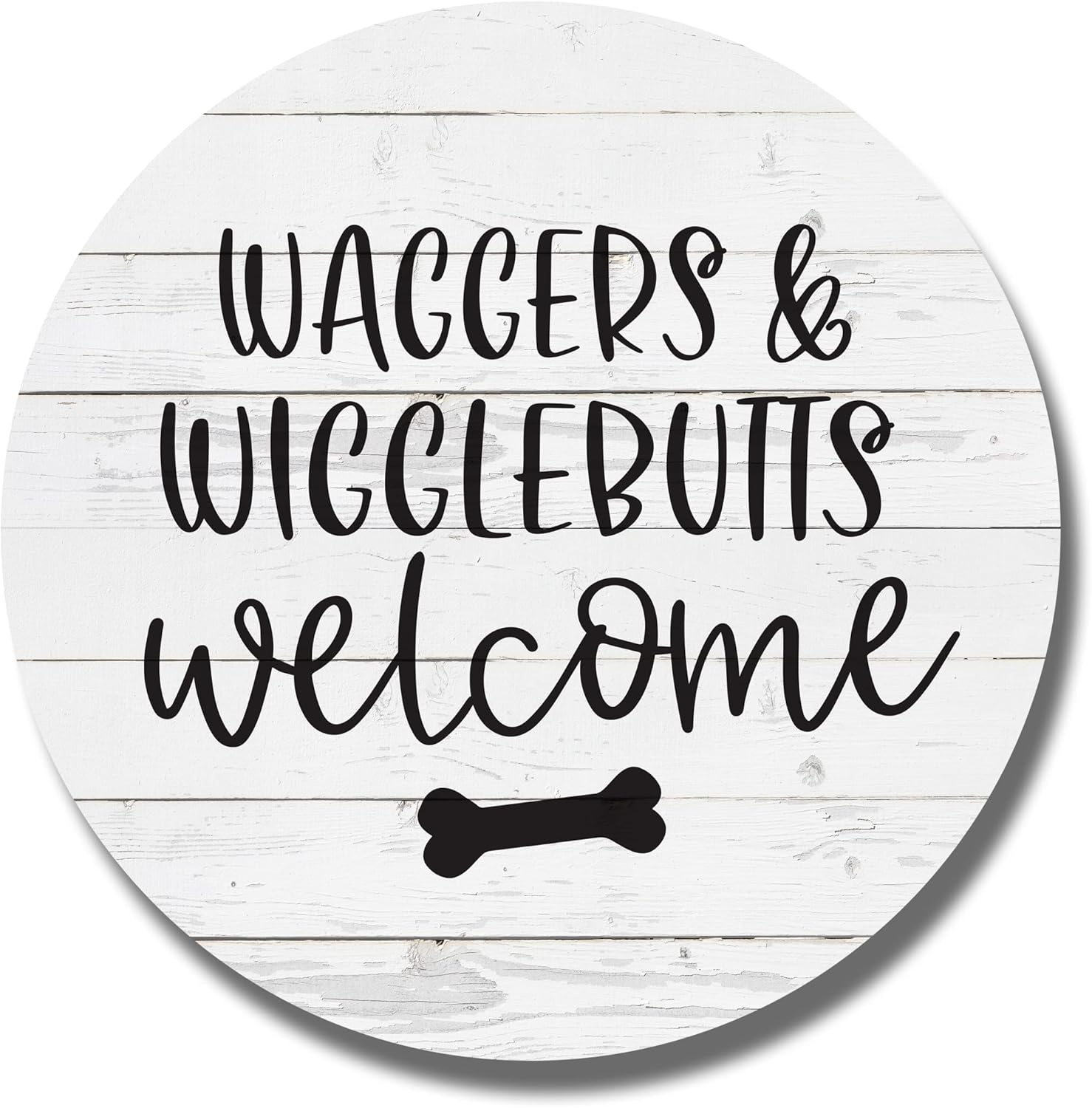 Kendrick Home Lake House Decor - Life Is Better At The Lake Whitewash Circle Lake House Wall Decor, Lake Signs and Accessories for Home, Round Lakehouse Decorations as Gifts, 16" x 16"