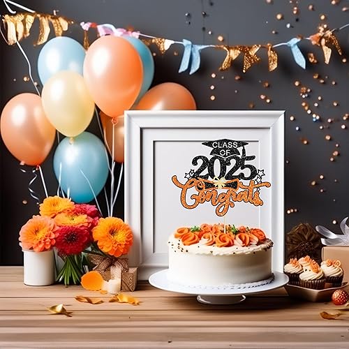 Miniatura 4 de 1 pieza de decoración de pastel de graduación 2023 con purpurina de felicitaciones 2023 para pastel de graduación 2023 tema de graduación para niños