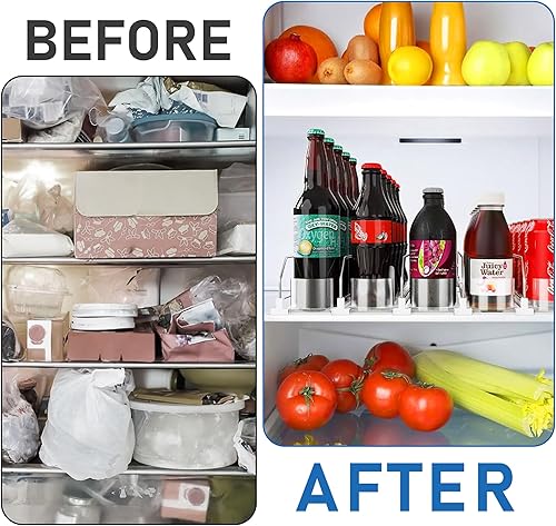 Miniatura 6 de Organizador de bebidas para refrigerador, dispensador organizador de latas de soda para refrigerador con deslizamiento automático de empuje,