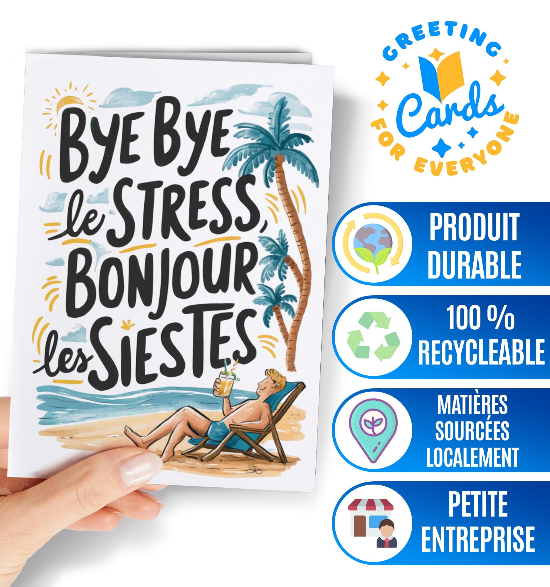 Carte de Retraite Original pour Femme Homme - Carte de Bonne Retraite
