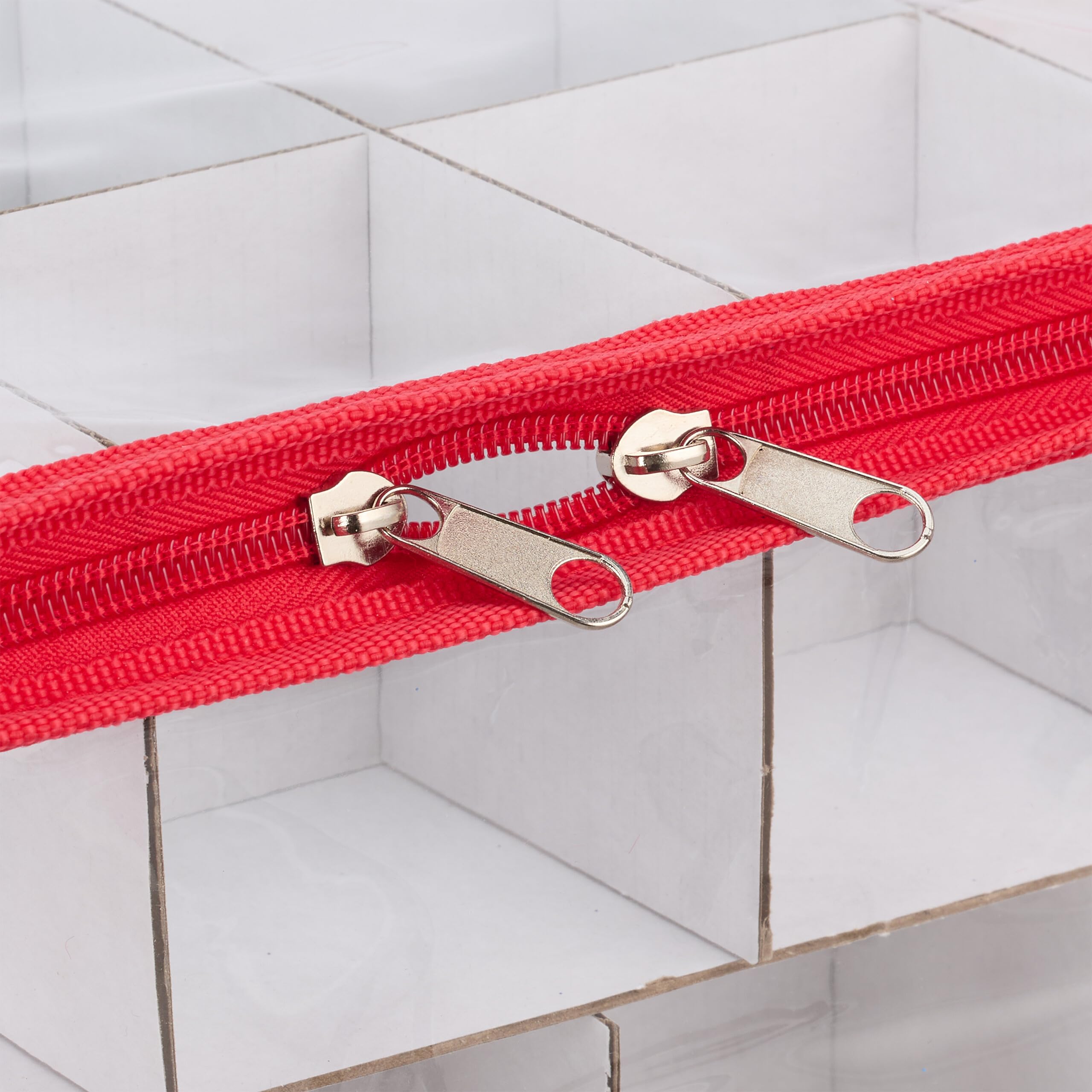 Relaxdays Scatola per Palline di Natale, Set 3 Porta Palle Natalizie a 32 Scomparti, HLP: 16x32x32 cm, Trasparente Rosso