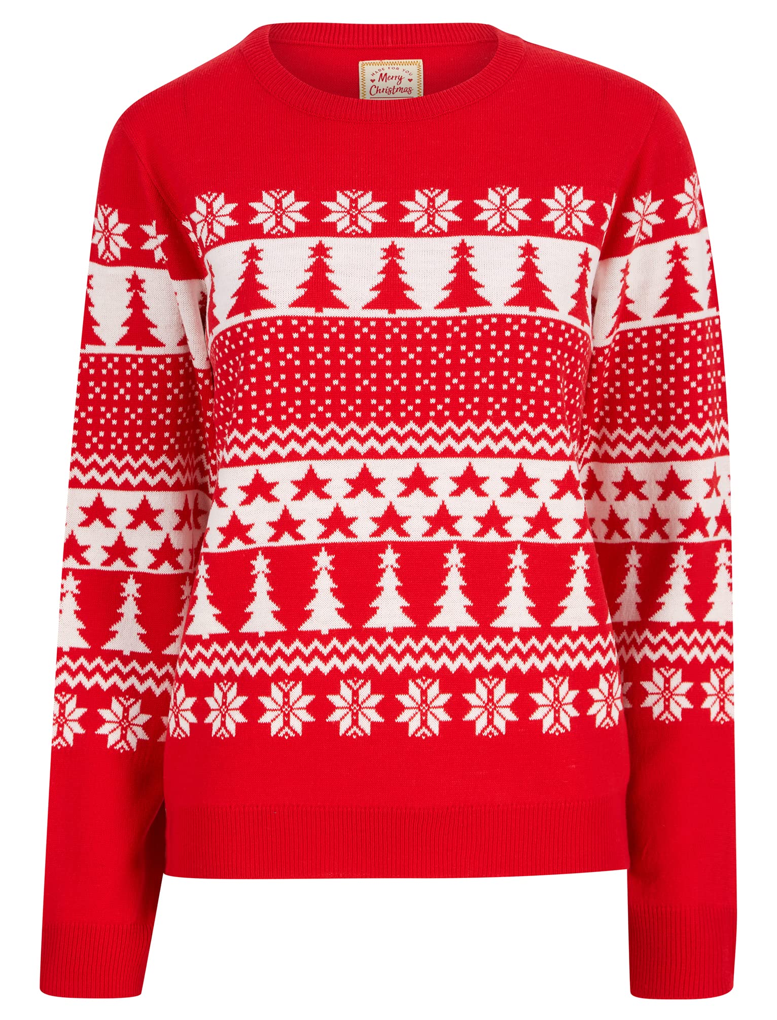 Tokyo Laundry Women's Xmas Tree Jacquard Nordic Fairisle Novelty Christmas Jumper